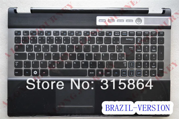

BRZAIL New laptop keyboard with touchpad palmrest for Samsung NP rf510 rf511 keyboard black 15.6inch
