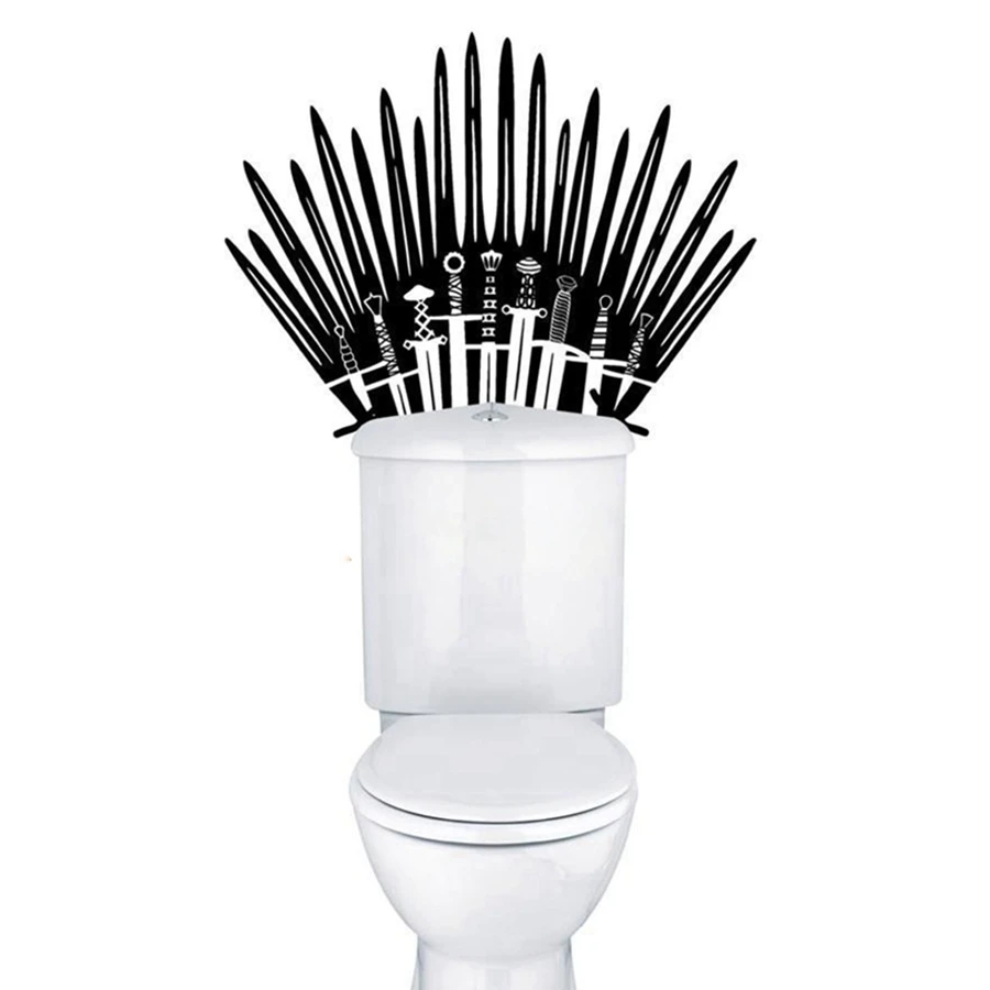 Eisen Thron BEKAM Wc Vinyl Wand Aufkleber Game of thrones Wand Abziehbilder Für Badezimmer Dekoration Freies Verschiffen in Eisen Thron BEKAM Wc Vinyl Wand