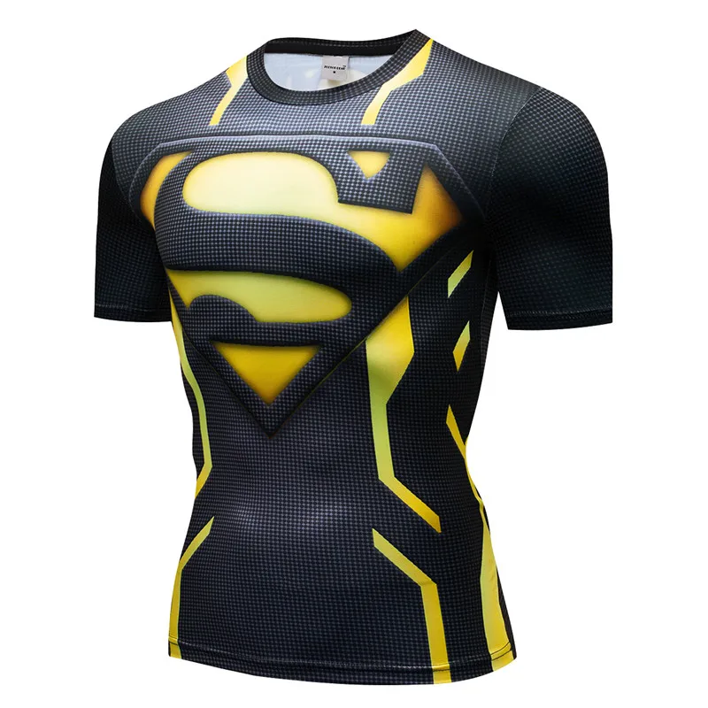 Супермен, Мужская 3D футболка, компрессионная рубашка, рукав Marvel, футболка, майка для бодибилдинга и фитнеса, мужская, брендовая, Homme, аниме, ZOOTOPBEAR