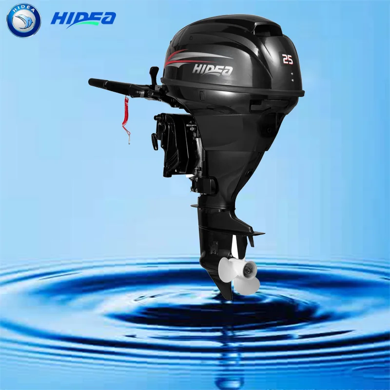Hidea Outboard Motor 4 Stroke 25HP Short Shaft Boat Engine in Boat