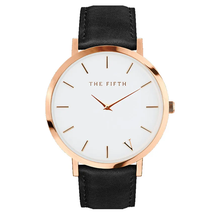 

2018 Top brand THE FIFTH Bauhaus simple style watch Women Fashion Casual Leather quartz-watch Analog wristwatch Relogio Feminino