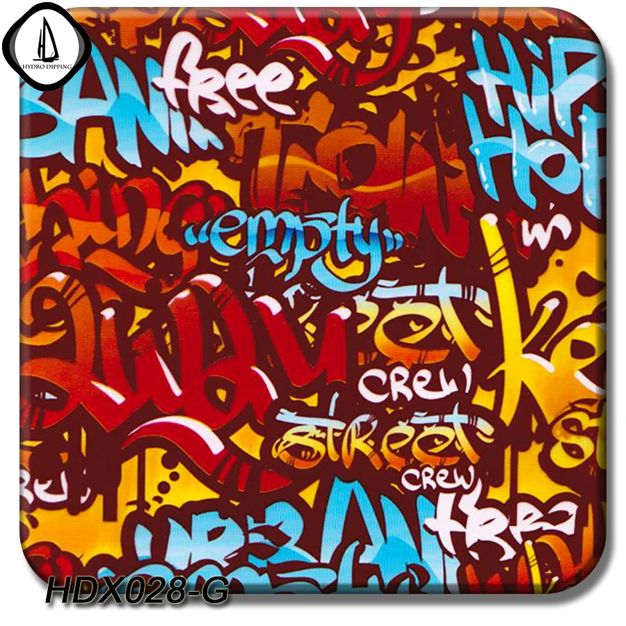 

Free Shipping Top Quality HDX028 0.5M Width 10M 20M Length Scribble letters Hydrographic Image Water Transfer Printing Film
