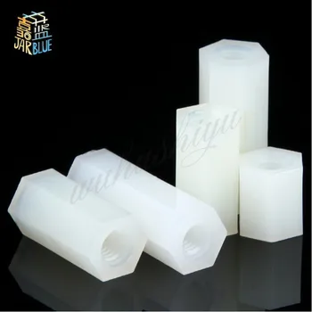 

50Pcs M2 M2.5 M3 M4 Hex Nylon Standoff Spacer Column Flat Head Double Pass Nylon Plastic Spacing Screws NL04
