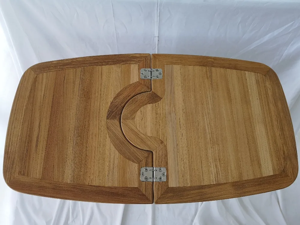 Marine Boat Motorhome Caravan Nautic Circle Reverse Folding Teak Table