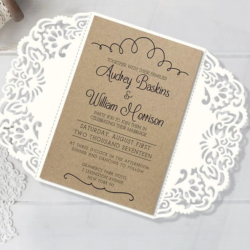 Aliexpress.com : Buy Vintage Wedding Invitations, Rustic Invitation ...