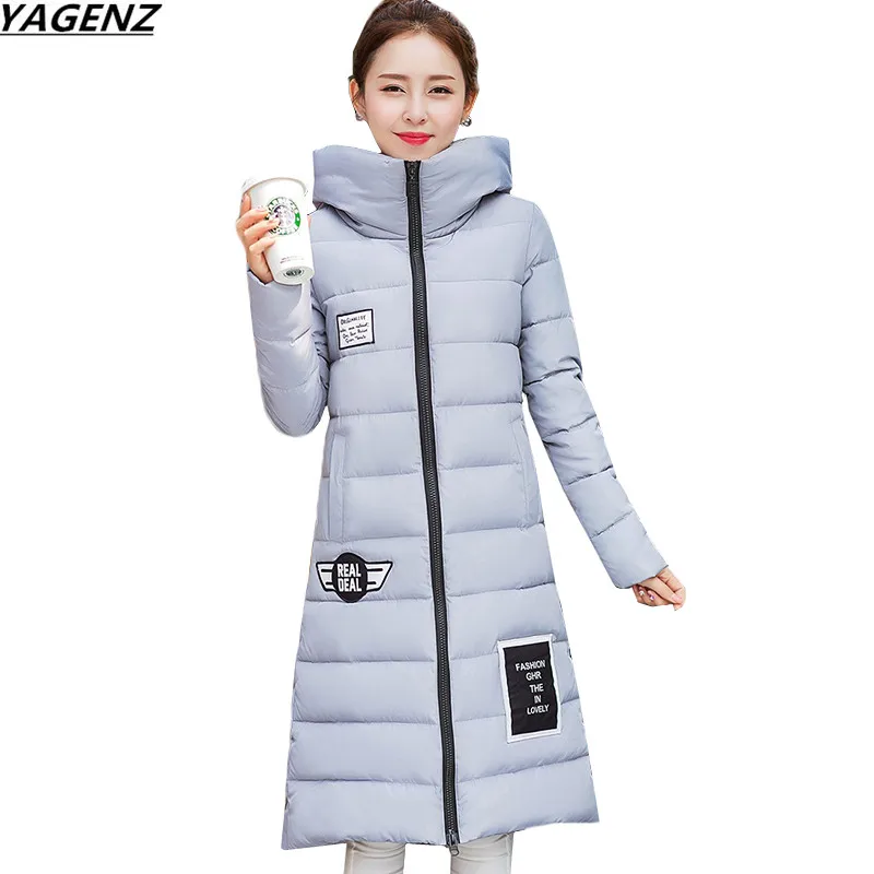 

New Woman Winter Coats And Jackets Long Sleeve Thick Hooded Snow Cotton Padded Plus Size Medium-long Parkas Female Outerwear 705