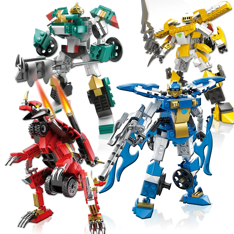

Plastic Transformation Robot Building Block Cars Action Figure Toys Compatible Legos Friends Bricks Educational Toy For Children