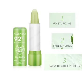 

1pc 3.5g Color Changing Tinted Lip Balm Women's Fashion Lipstick Aloe Vera Lipstick Moisturizing Long Lasting Lipstick Maquiagem