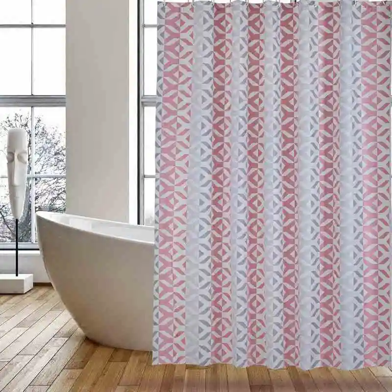 1.8*1.8cm Dizzy Coral Style Bathroom Curtain Waterproof Moldproof