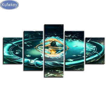 

5 pieces mosaic diamond Ballerina Cross Stitch Full Square/Round 5d Diamond Embroidery Rhinestone diamond painting Wedding gift