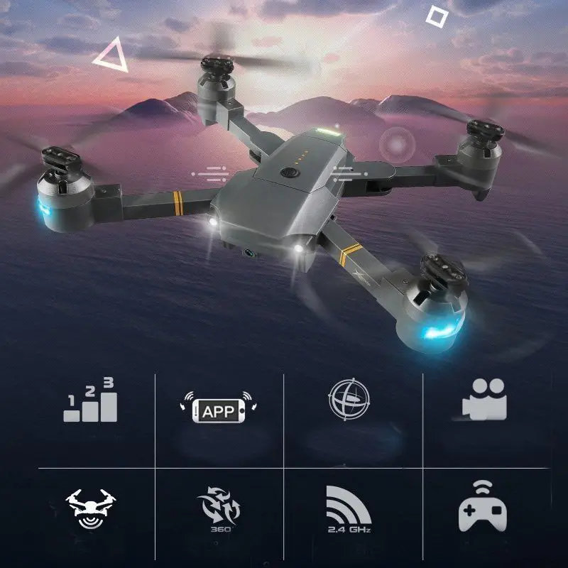 

Drone Quadcopter 6 Axis 4CH Altitude Hold Mode TX-1 WIFI FPV RC Helicopters 0.3MP HD Camera High Hold Foldable Arm RC Drone