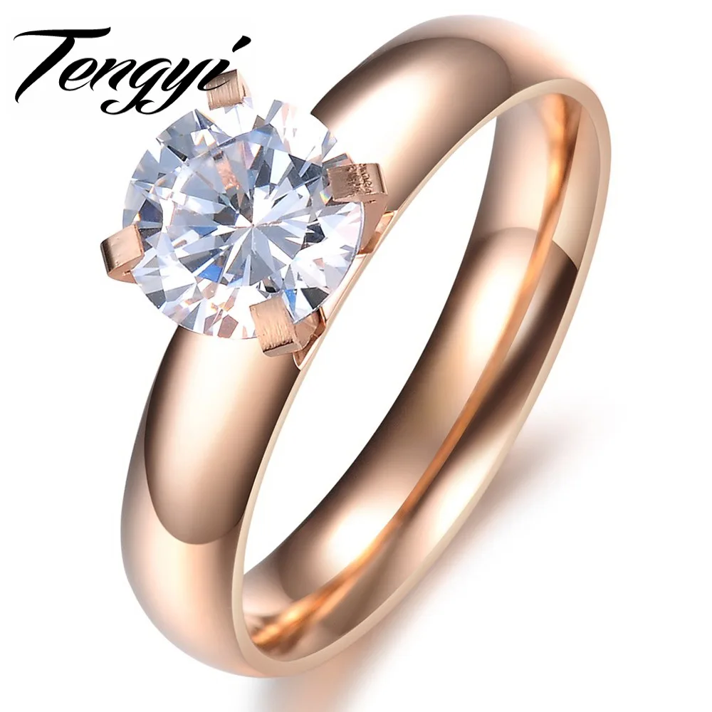 TENGYI Romantic Women Men GP/Rose Gold Color/Silver Color