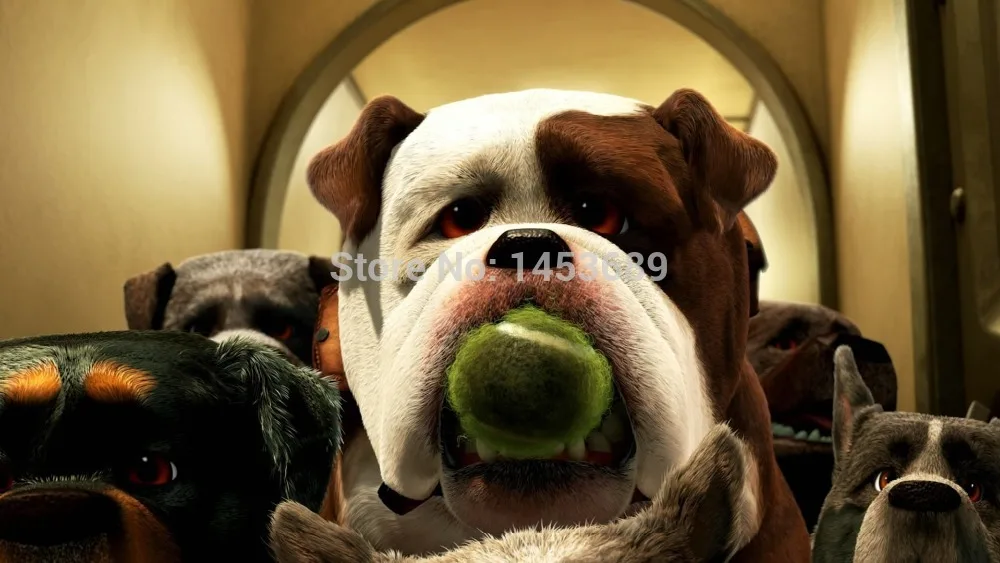 Cutome Mal Cão Dos Desenhos Animados Do Filme Até A Parede Da Casa