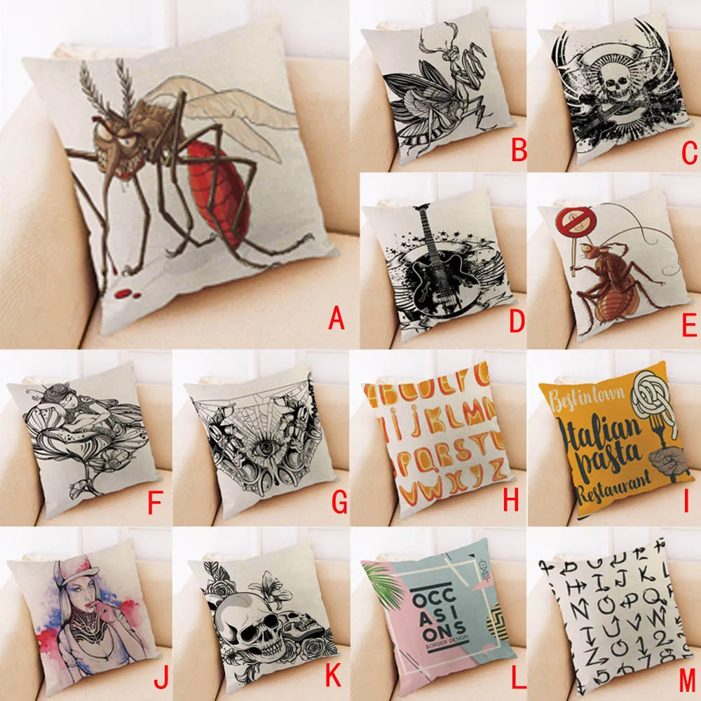 

Pillow Cases Upholstery Cushion Cover Plaid Stripes Bed chaise fabric Simple Fashion sofa decoration cojin foam A30313