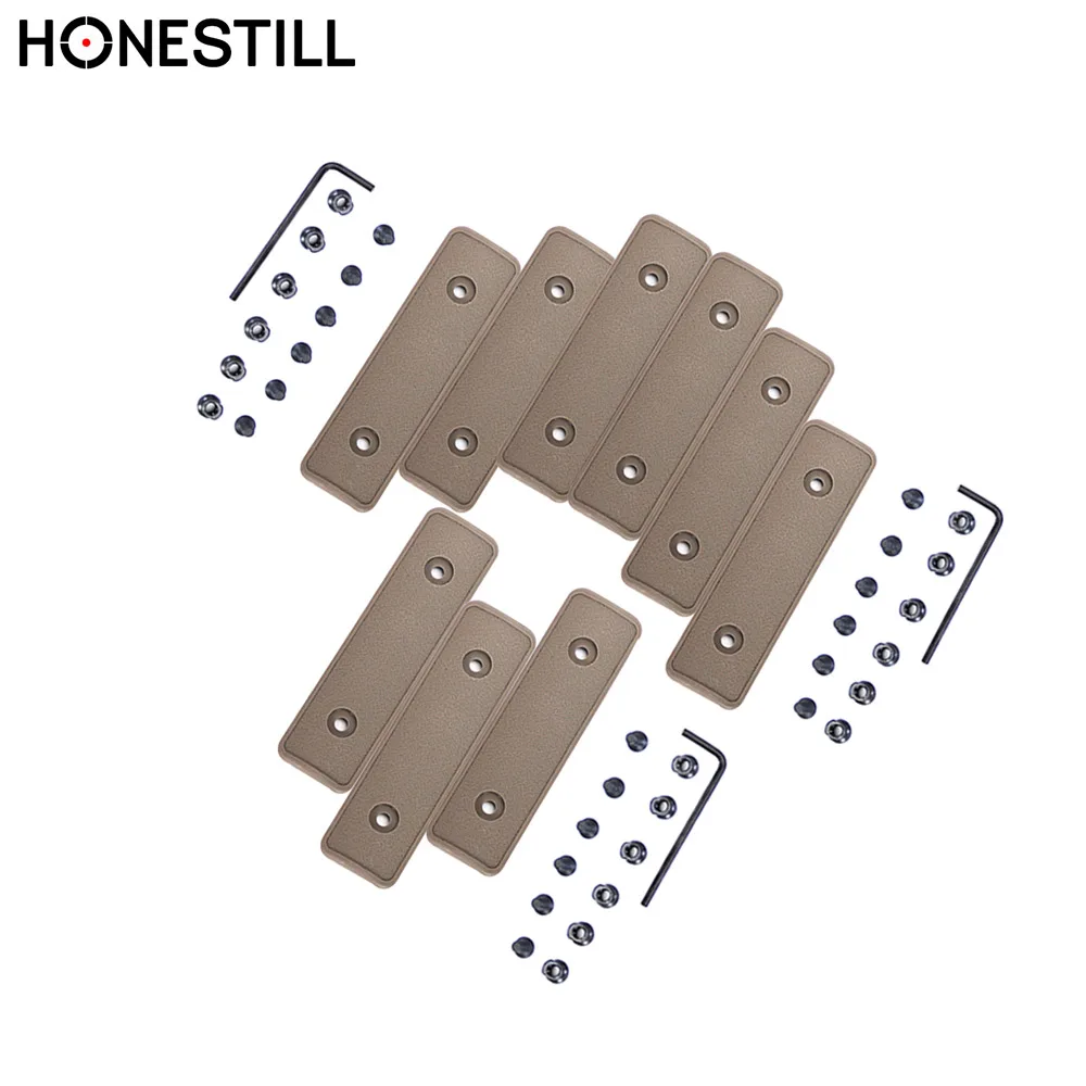 

HONESTILL 3 Pcs Tactical 4 inch Keymod Rail Panel Handguard Covers Key Mod Protectors Hunting Accessory