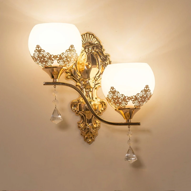 Lâmpada de Parede Decoração para Casa Luz da Parede Moderna Estilo Europeu Ouro Quarto Lâmpadas Leitura Corredor Escadas Luz Luminária Led 13 Moderna lâmpada de parede led estilo europeu
