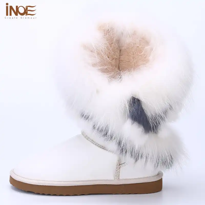 short winter boots with fur
