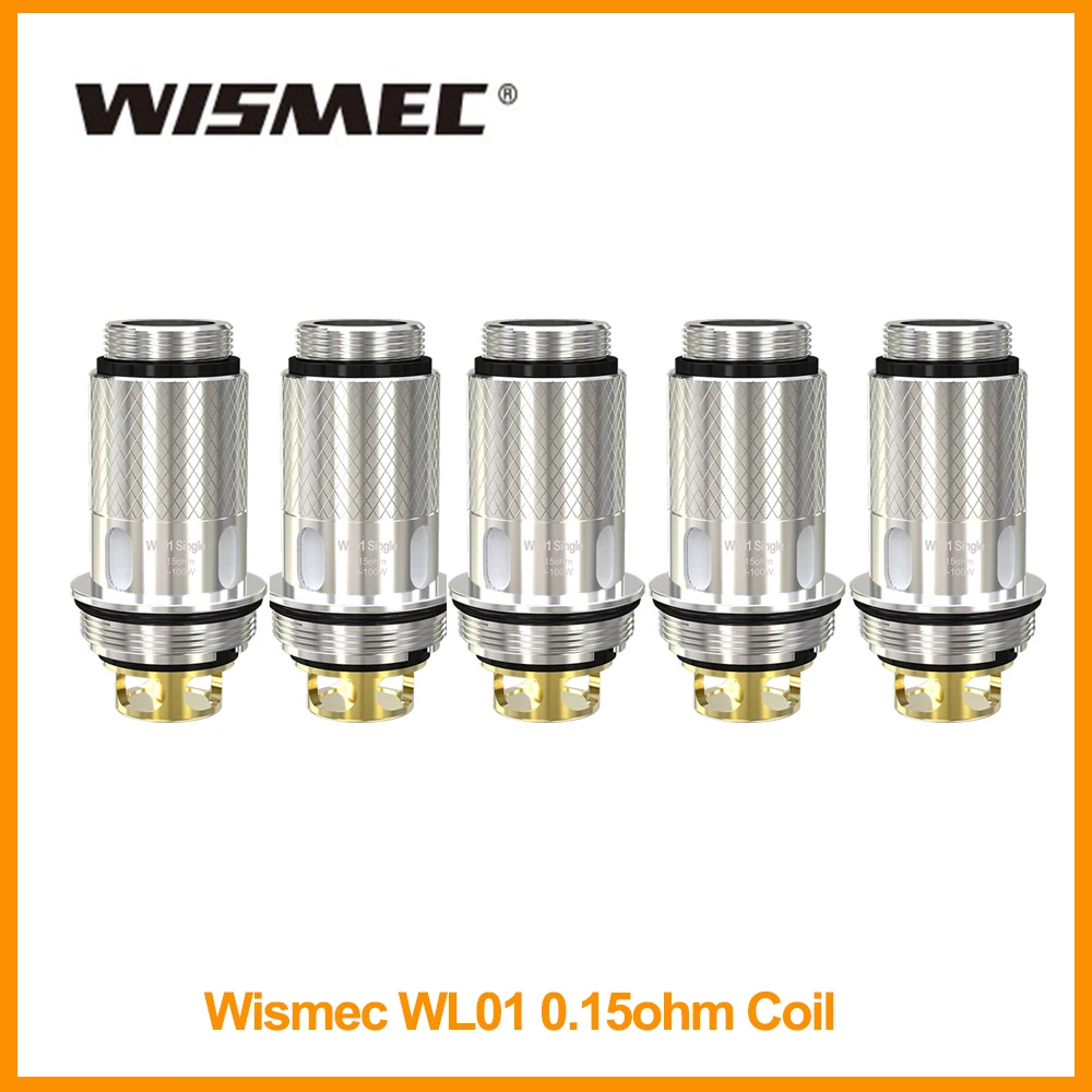 5 шт. Wismec WL01 0.15ohm односеточная катушка для Wismec Reuleaux Tinker с колонной Танк Vape катушка электронная сигарета