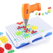 Children Toys Electric Drill Nut Disassembly Match Tool Educational Toys Assembled Blocks Sets Toys For Boys Design Building Toy Children Toys Electric Drill Nut Disassembly Match Tool Educational Toys Assembled Blocks Sets Toys For Boys Design Building Toy