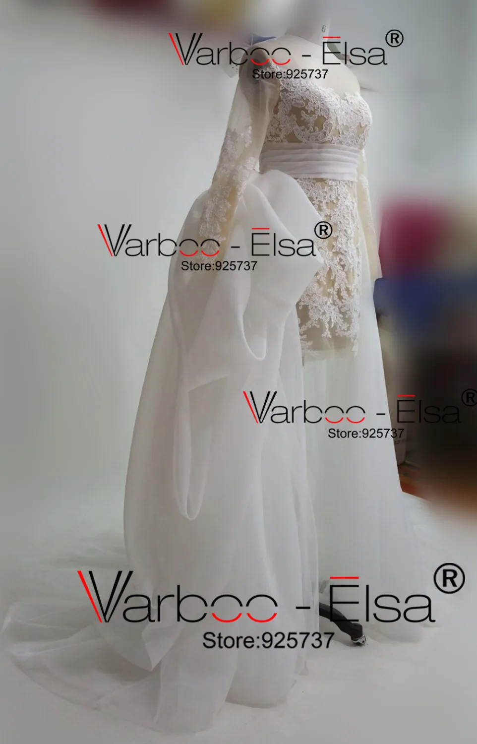 Vestido Novia 2018 свадебное платье из тюля со съемным шлейфом короткое спереди длинное