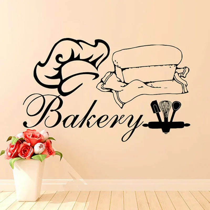 Venta caliente Panadería Pegatinas de Pared de Vinilo Removible Home