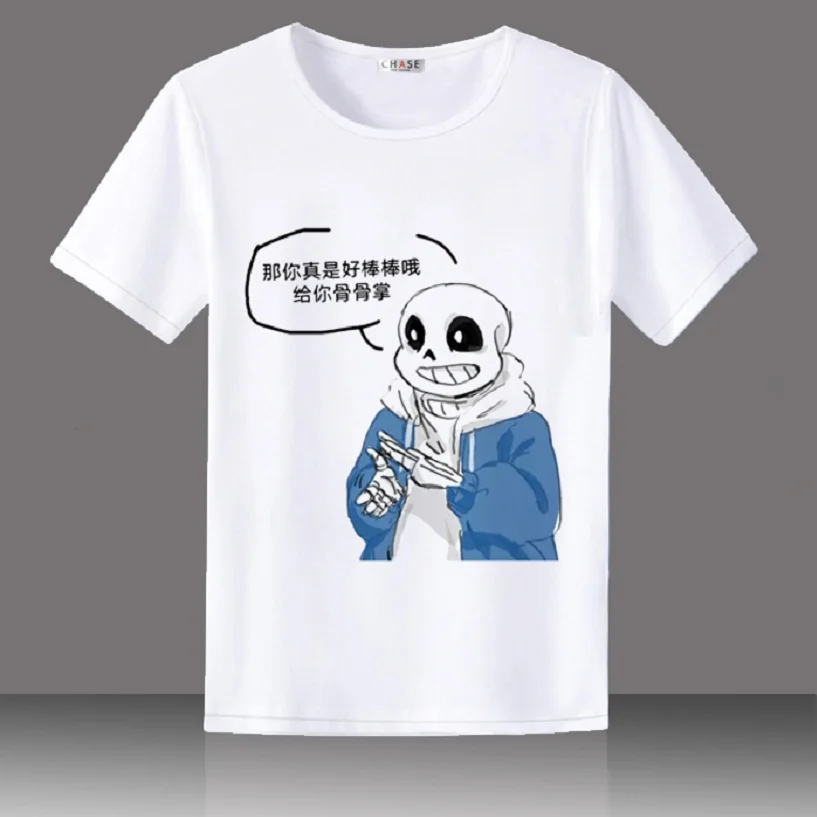 Повседневная футболка высокого качества в стиле унисекс с героями мультфильма «Аниме»; футболка с надписью «Undertale Frisk Toriel Sans Papyrus»; футболка; Топ