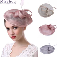 Свадебные шляпы для женщин, винтажные сетчатые Свадебные шляпы, свадебные аксессуары, Розовый Свадебный вуаль для невесты