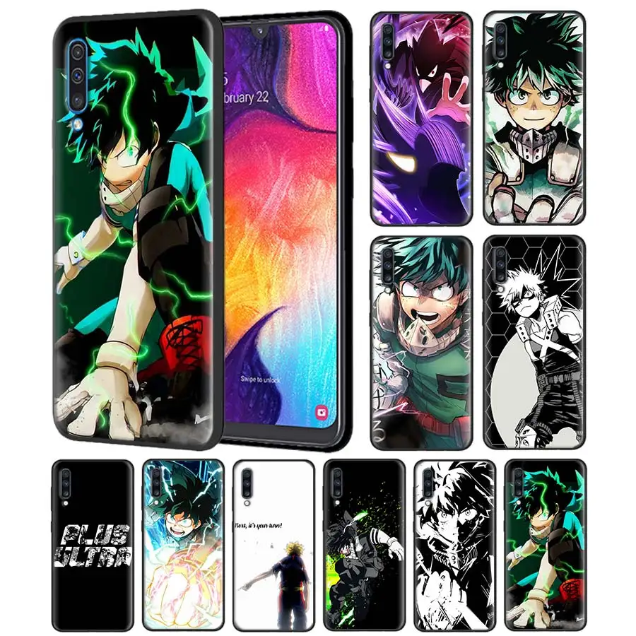 

My Hero Academia Case for Samsung Galaxy A70 A50 A20e A80 A60 A40 A30 A10 A6 A8 Note 8 9 10 Black Silicone Cover Coque Casos