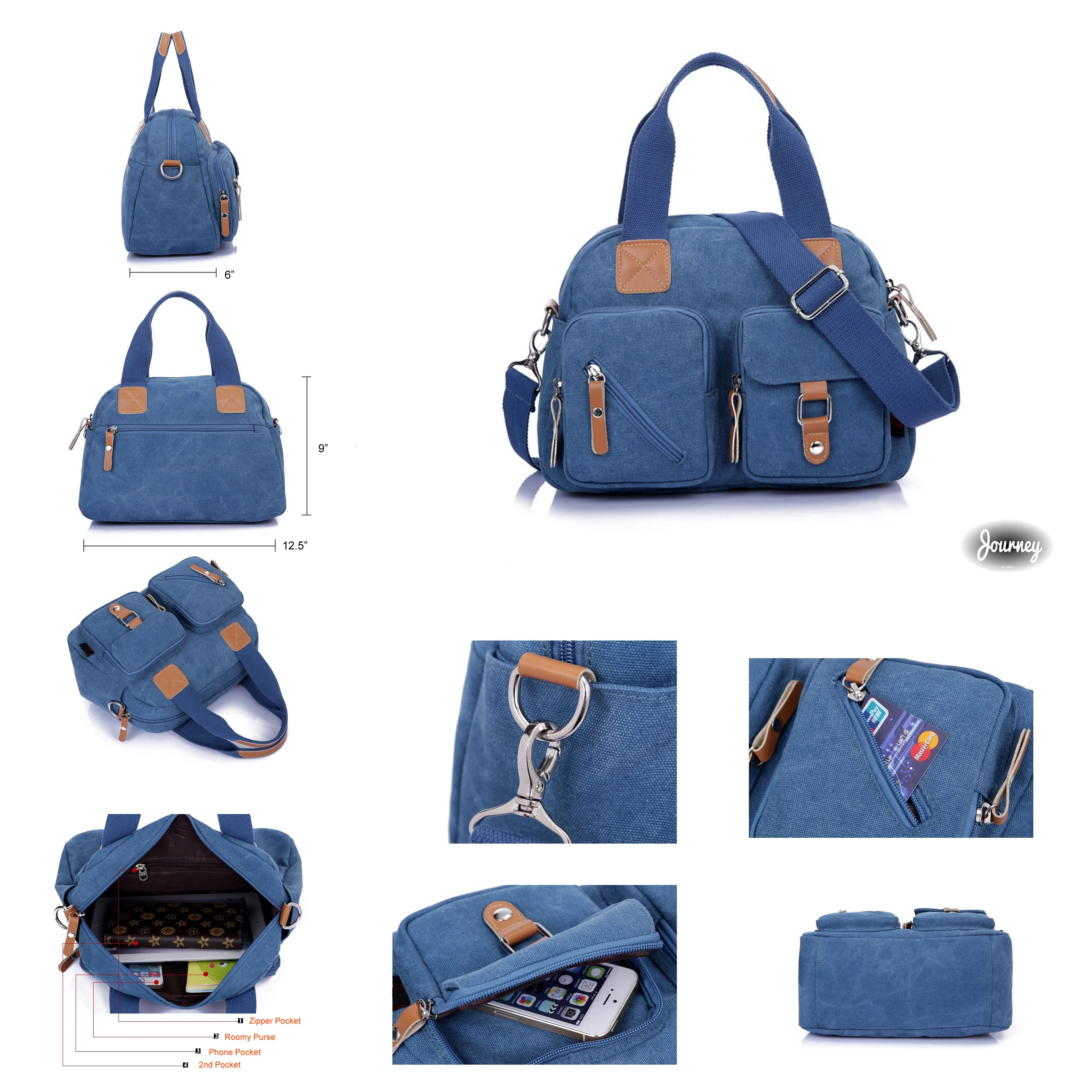 Savvy Cargo mini Canvas Bag by Journey Collection (2)