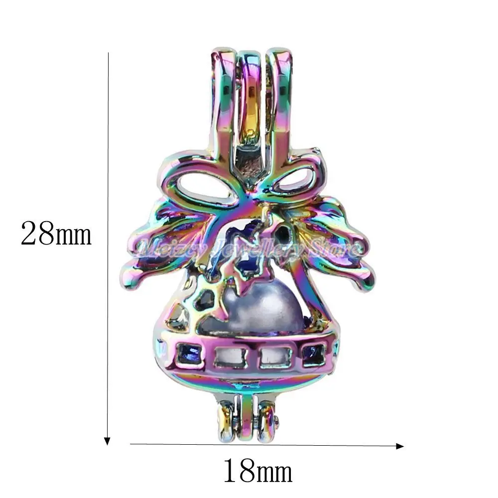 1 шт. Радужный цвет Дракон лента лапа Единорог карета оболочки жемчужная клетка кулон эфирное масло диффузор медальон для устриц жемчуг