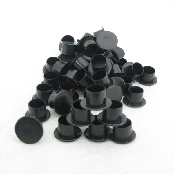 

100PCS 17mm Black Steady Plastic Tattoo Ink Cap Cups Supply HIC17-100