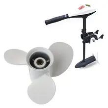 Boat Outboard Propeller 9 1/4 x 10 Aluminum Alloy For Yamaha 9.9-15HP White 3 Blades 8 Spline Tooth