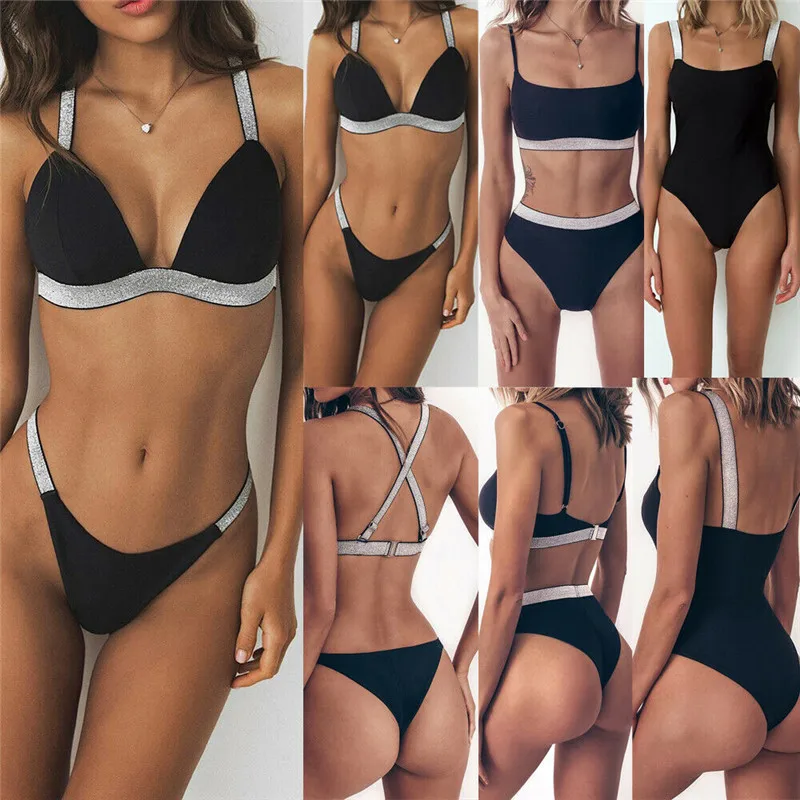 

Fashion Casual Slim Print Women Push Up Bikini Set Bra Padded Swimwear Bandage Lady Swimsuit Bathing Suit Summer Clothes