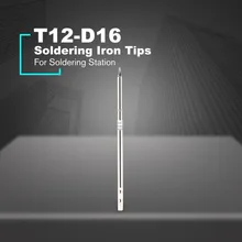 T12 Electronic Soldering Iron Tip T12-D16 High-grade Welding Tools T12 Soldering Tip for Soldering Station Rapid heating internal heating soldering iron welding head iron tip long service life cycle durable welding angle tip