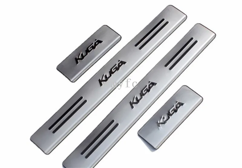 4pc Stainless Steel Side Door Scuff Plate Door Sill Trim Fit For Ford