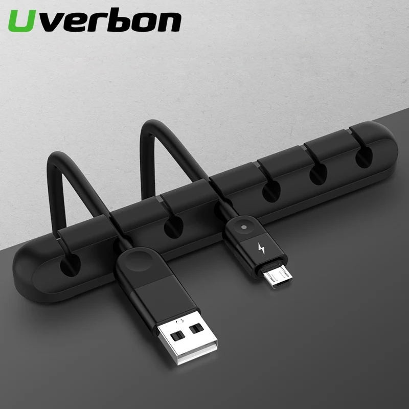 USB Cable Holder Silicone Organizer Flexible Winder Management Clips For Mouse Keyboard Earphone Headset | Электроника