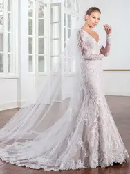 Eslieb винтажные кружевные аппликации торжественное платье 2019 High-end изготовление под заказ «русалка» торжественные платья Vestido de Noiva