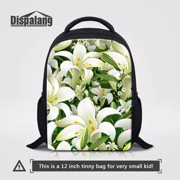 

Dispalang Lilies Printing Child Schoolbag 12 inch Small Mochila Escolar Infantil Mini Backpack Preschool Kindergarten Book Bags