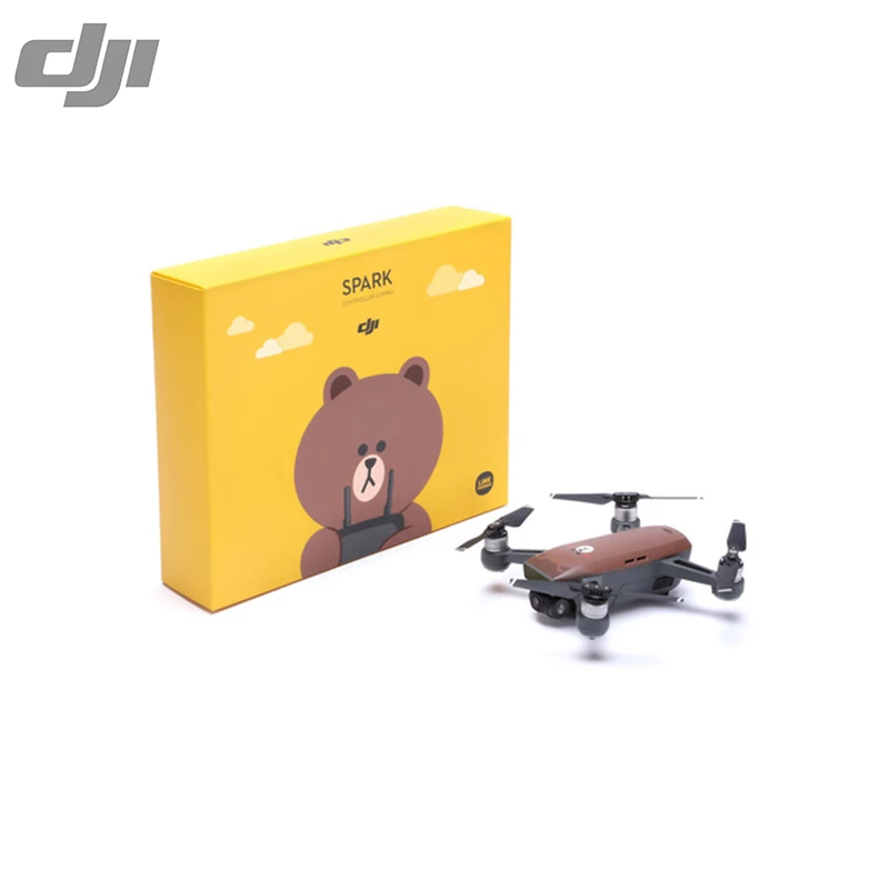 DJI LINE FRIENDS (коричневый) контроллер Spark Combo Drone 1080 P HD видео запись 12MP камеры для