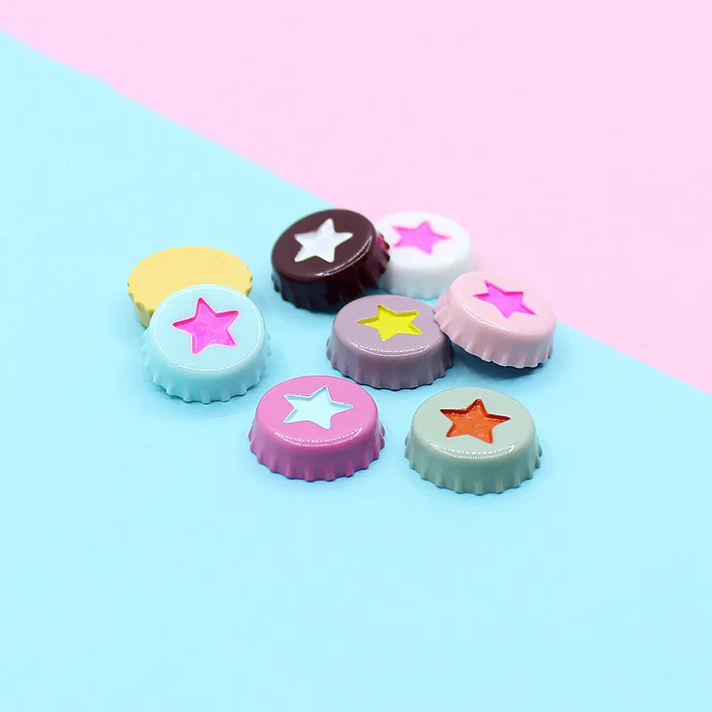 10 шт. Kawaii плоская задняя часть резина моделирование Пивной Напиток бутылки