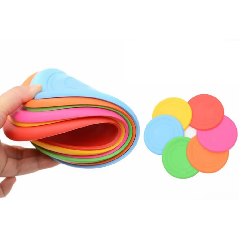 Soft Silicone Throw Catch Disk Safety Flying Saucer Fun Outdoor Dog Toys font b Pet b