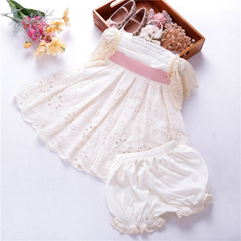 Летнее кружевное платье для маленьких девочек; винтажное свадебное платье принцессы с оборками; вечерние платья для девочек; Бутики