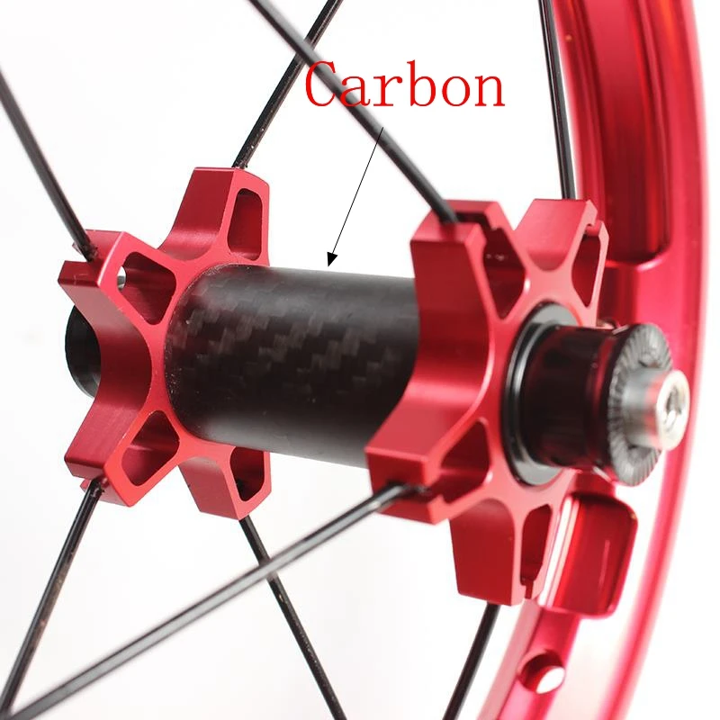 Top Children Balance Wheel Ultralight 251 g 12 Inch 85-95mm Children Bike Wheel Carbon Fiber Hub Anode Color Balance Bike Wheel 3