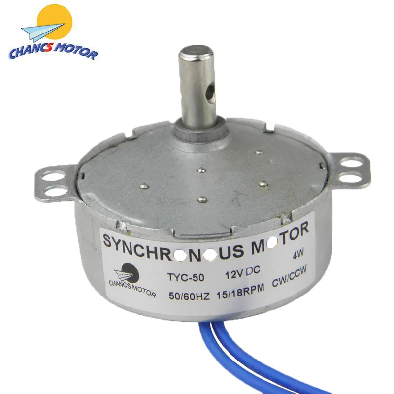 

TYC-50 Synchronous Motor 12V DC 15-18RPM CW/CCW 4W low noise