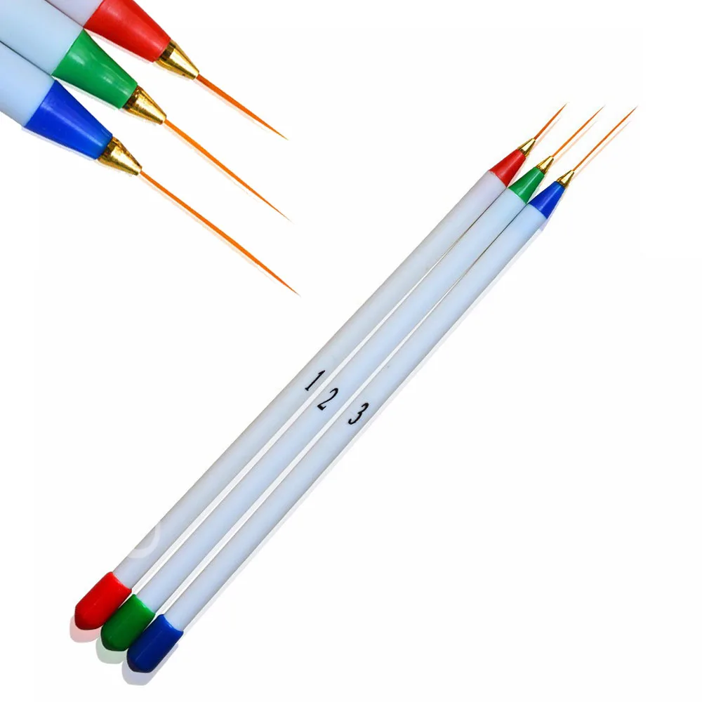 Высокое качество 3 шт./компл. профессиональный дизайн ногтей Живопись нажмите с силой так подробно чередование Ручка кисти набор «сделай сам» для ногтей УФ-гель BETR29