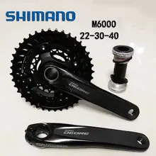 Shimano DEORE MTB FC-M6000 шатун для велосипеда 3x10, 40-30-22T 170 мм включая Нижний Кронштейн BB52 набор велосипедных Шатунов