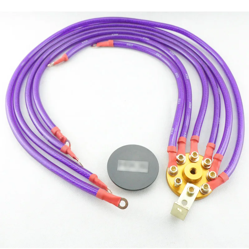 1 шт. фиолетовый Автомобильный электронный выпрямитель устройство для экономии топлива напряжение автомобильный регулятор электроники предохранитель напряжения с 3 заземленными проводами