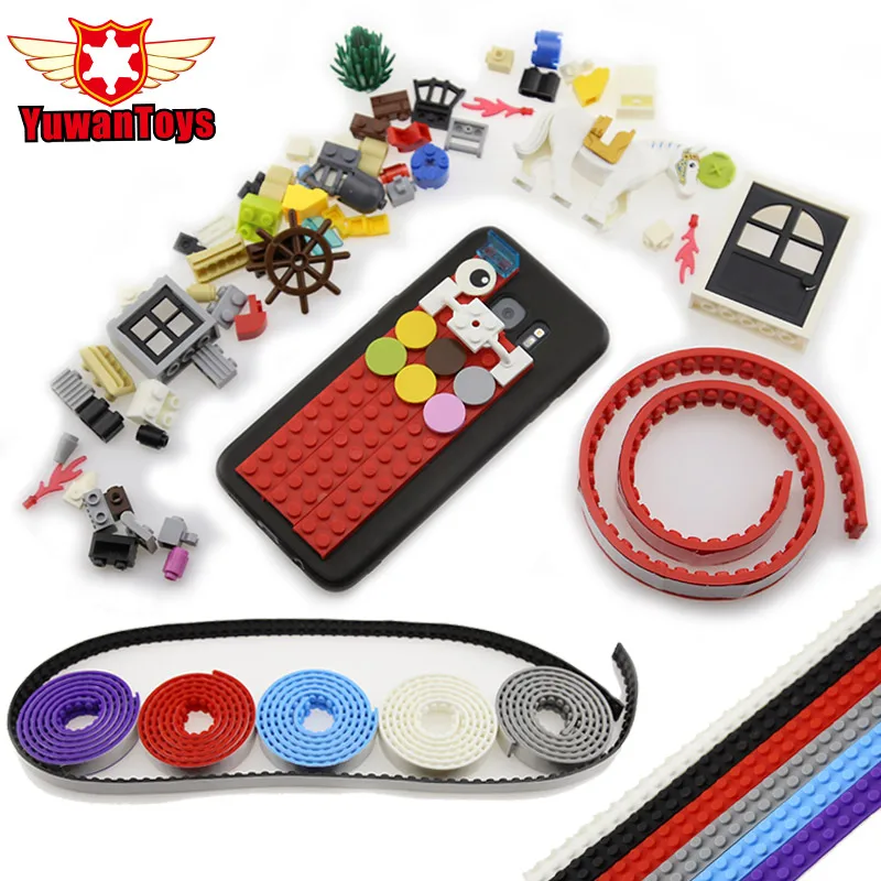 8 Colors 92CM Dots Adhesive Plastic Tape Kids Adults DIY City Creative Building Blocks Base Plate
