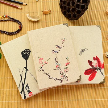 

2017 Stationery chinese style hemp notebook commercial notepad query system diary Agenda/note book/Fashion Gift/Wholesale