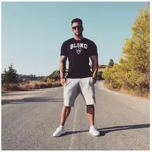 Новая модная Мужская Летняя Повседневная короткая эластичная резинка на талии свободная спортивная одежда тренажерные залы Фитнес Бег дышащие мужские шорты